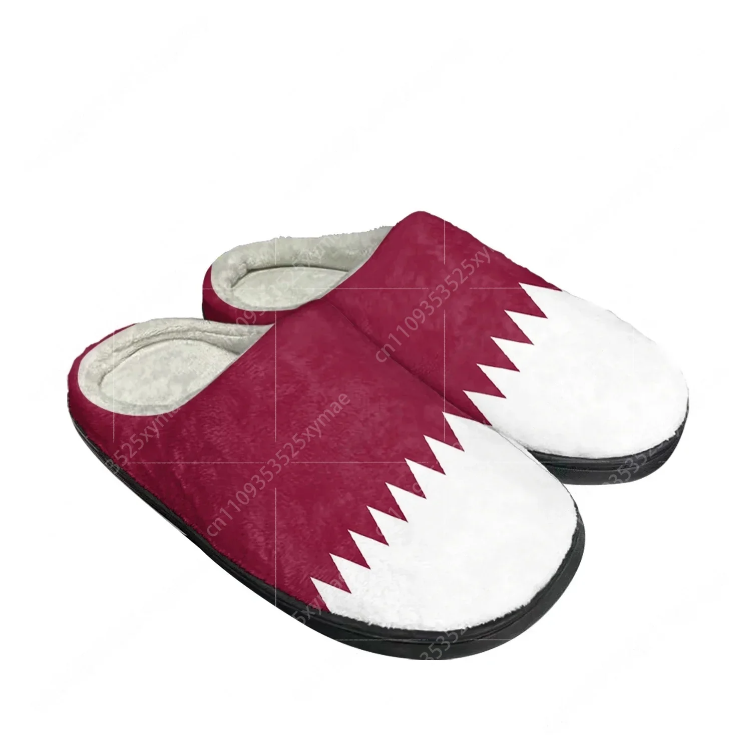 Women Fashion Qatar - カタール国旗ホームコットンカスタムスリッパメンズレディースサンダルカタールプラッシュ寝室カジュアル保温靴サーマルスリッパ