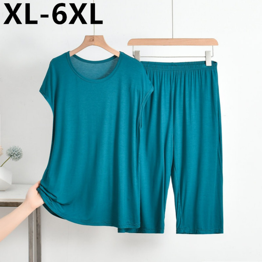 Xxl Women Fashion - 2026 女性の夏モーダル 2 ピースホームウェアセット O ネック