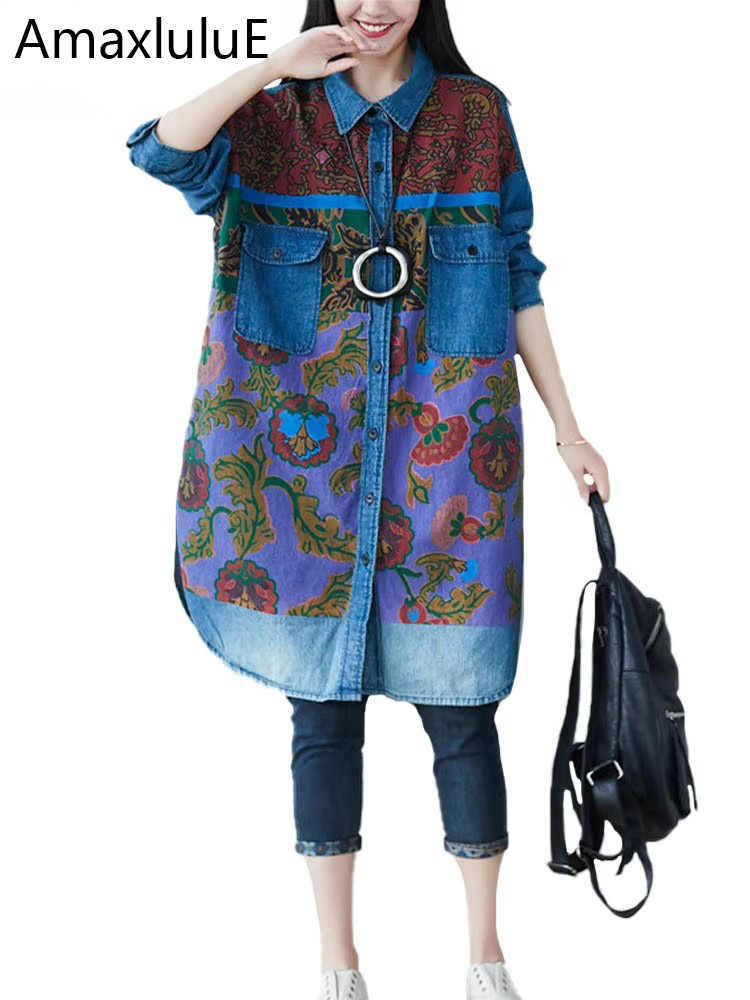 Xxl Women Fashion - アマックス ルルE 韓国ファッションデザイン 秋の新作 レディース 花柄トップス