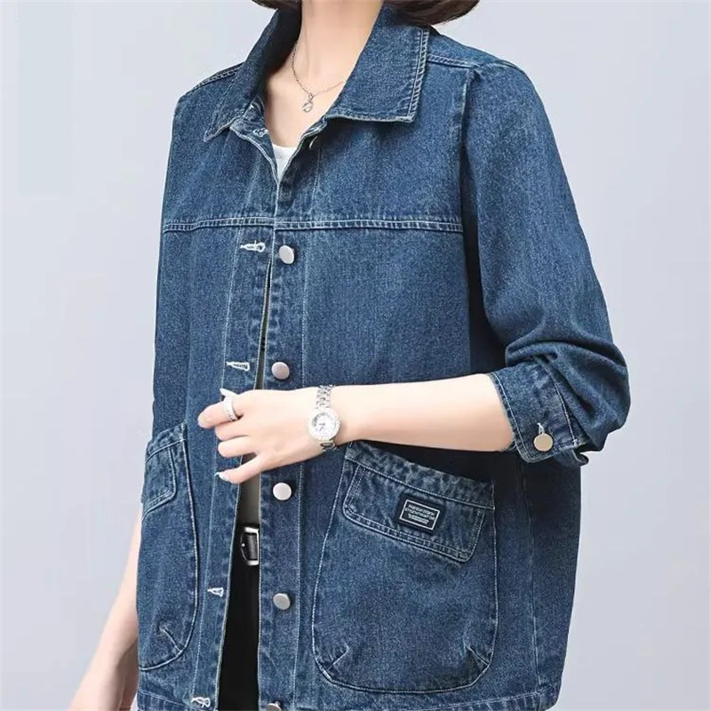 Women'S Fashion Denim Jacket - 女性デニムコート 2025 新しいカウボーイジャケット女性のジャケットファッション長袖女性カジュアルプラスサイズデニムコート