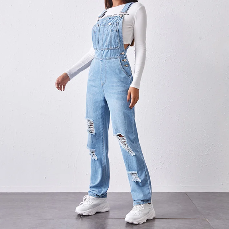Mom Jeans Women - 女性用ブルーデニムジャンプスーツ,透かし彫りロンパース,カジュアルワークパンツ,ママジーンズ,ロングパンツ,ストリートウェア,e-girl,hot,y2k