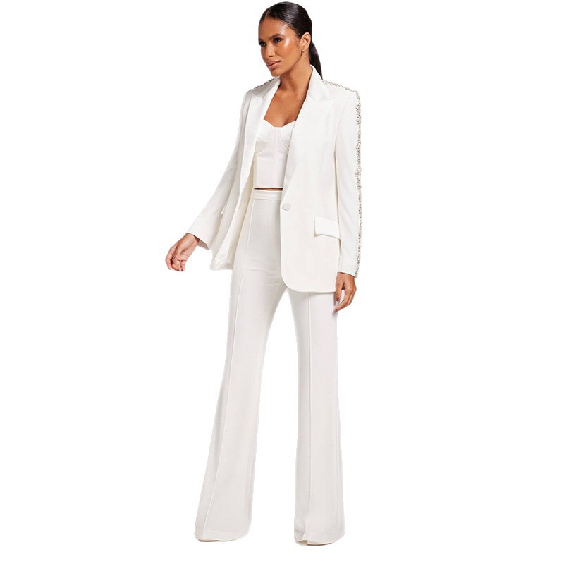 アリンジェントル レディース パンツスーツ 2ピースセット  - Women'S Fashion Blazer のレビューと価格