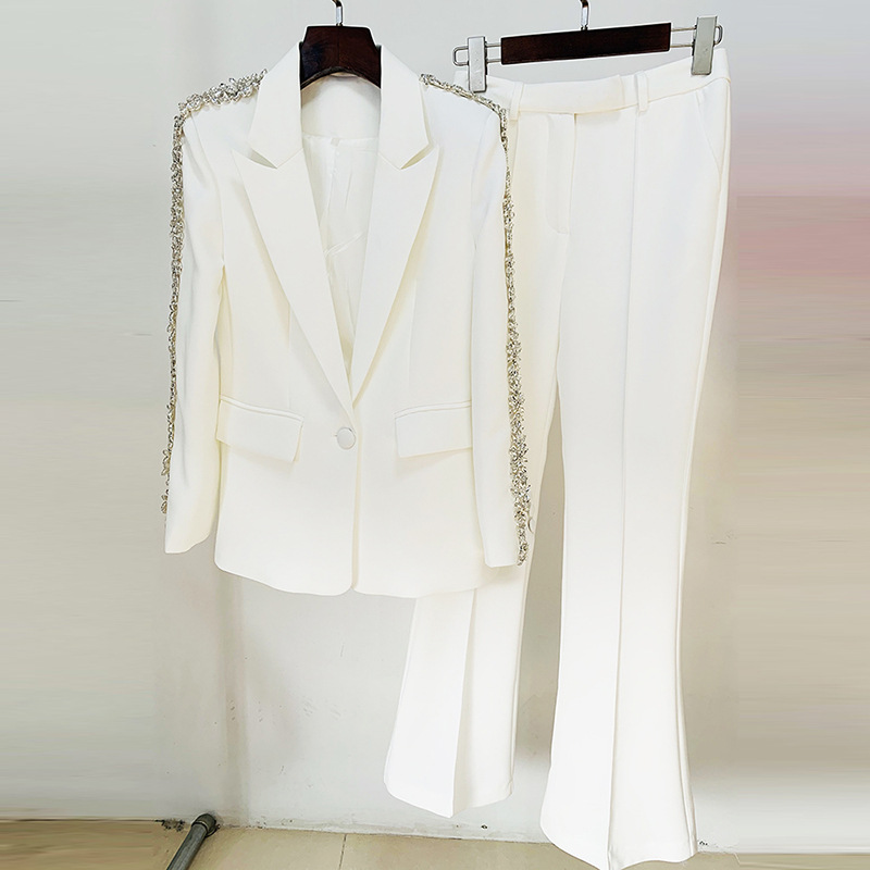 アリンジェントル レディース パンツスーツ 2ピースセット  - Women'S Fashion Blazer のレビューと価格