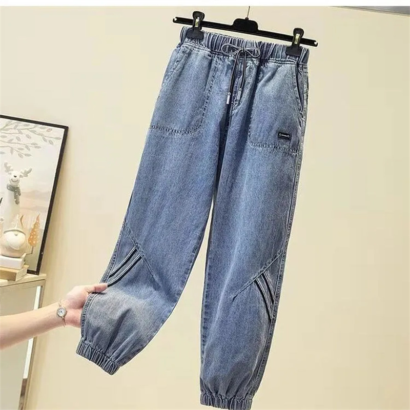 レディースジーンズ 春秋 ストレッチウエスト デニムパンツ  - Mom Jeans Women のレビューと価格