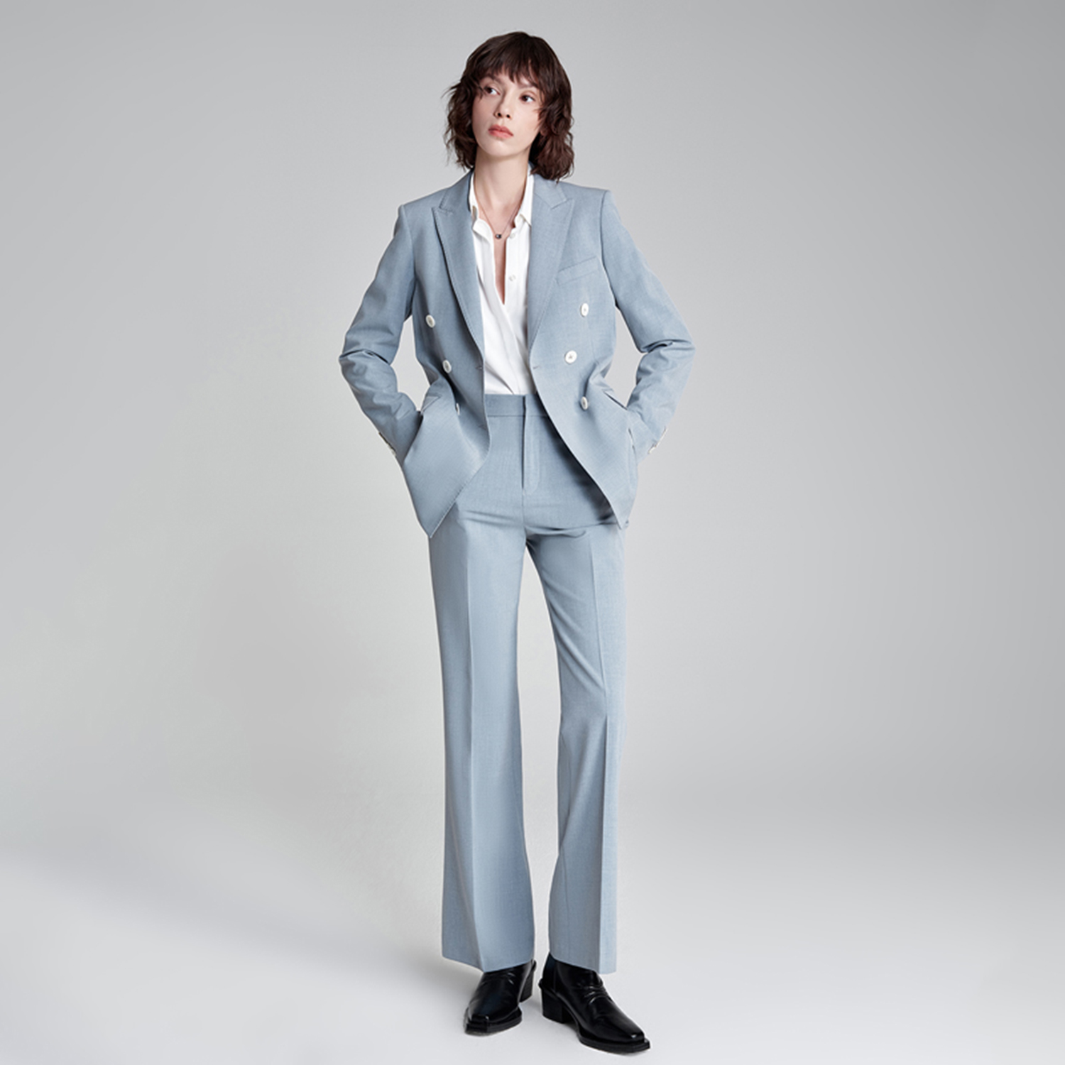アリンジェントル レディース パンツスーツ 2ピースセット  - Women'S Fashion Blazer のレビューと価格