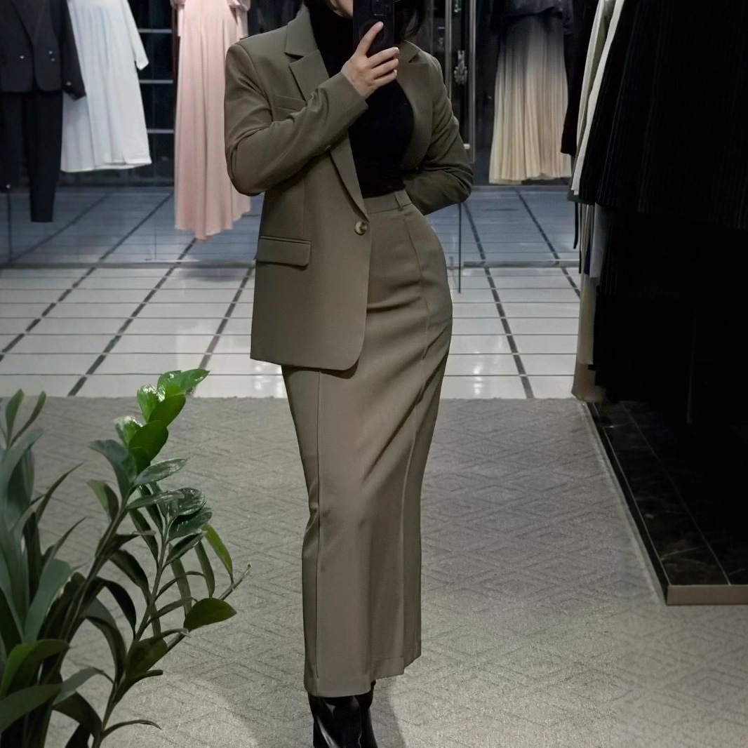 アリンジェント スカートスーツ レディース ツーピースセット - Women'S Fashion Blazer のレビューと価格