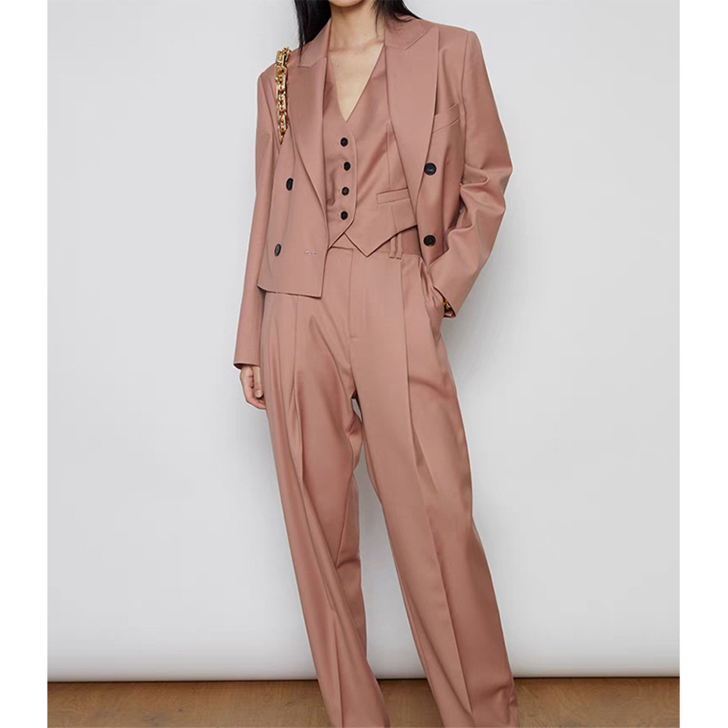 アリンジェントル レディーススーツパンツスーツ 3ピース ダ - Women'S Fashion Blazer のレビューと価格