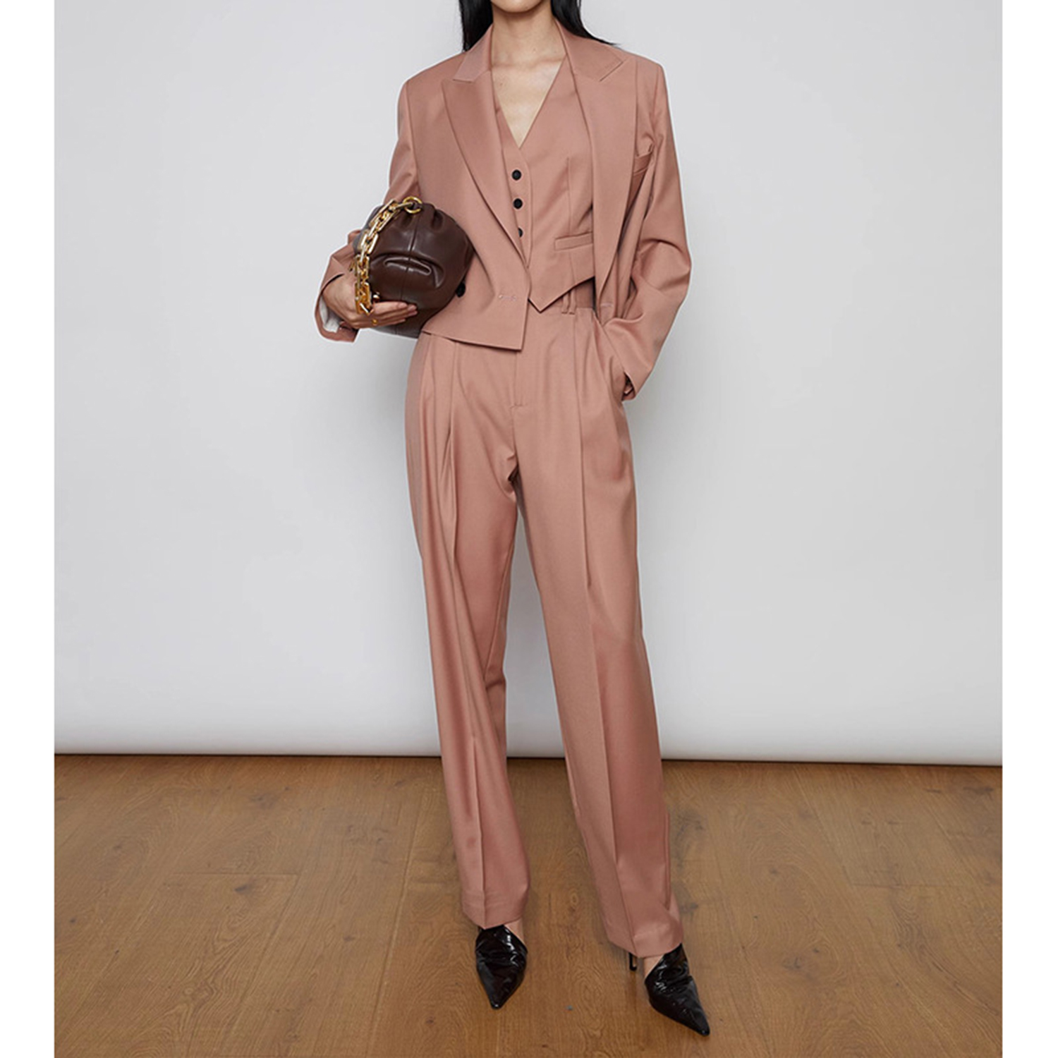 アリンジェントル レディーススーツパンツスーツ 3ピース ダ - Women'S Fashion Blazer のレビューと価格