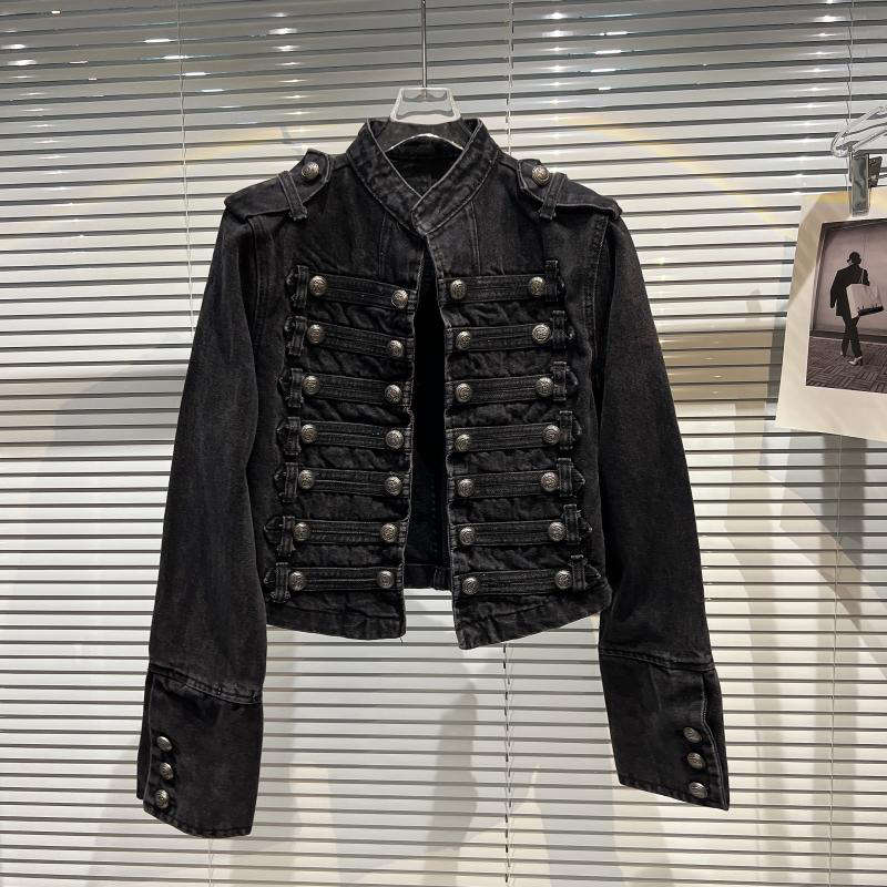 2026年秋新作 メタルバックルデザイン ショルダーストラッ - Women'S Fashion Denim Jacket のレビューと価格