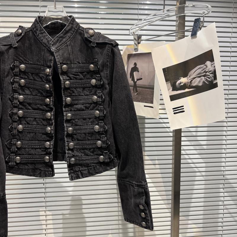 2026年秋新作 メタルバックルデザイン ショルダーストラッ - Women'S Fashion Denim Jacket のレビューと価格