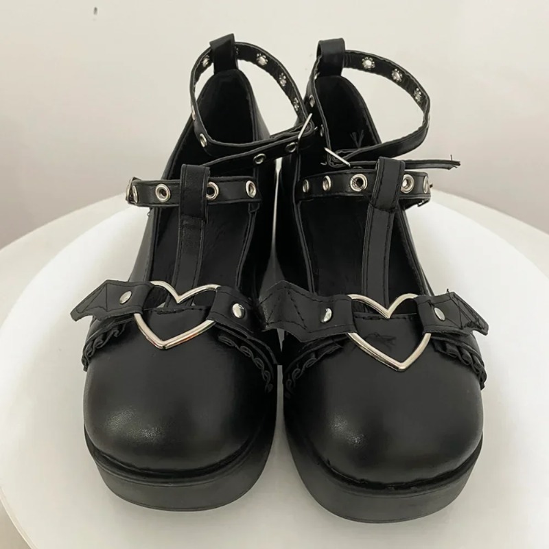 新しいスイートハートバックルウェッジメアリージェーンズ女性ピ - Women'S Fashion Day のレビューと価格