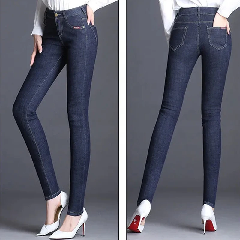 女性のためのクラシックなママのペンシルジーンズ,ハイウエスト - Mom Jeans Women のレビューと価格