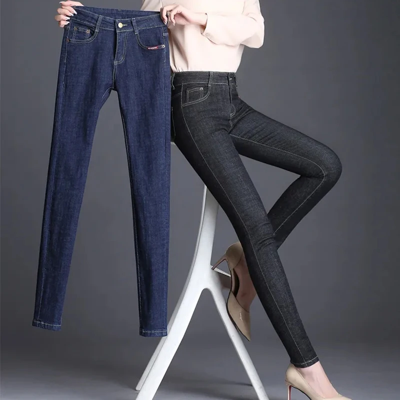 女性のためのクラシックなママのペンシルジーンズ,ハイウエスト - Mom Jeans Women のレビューと価格