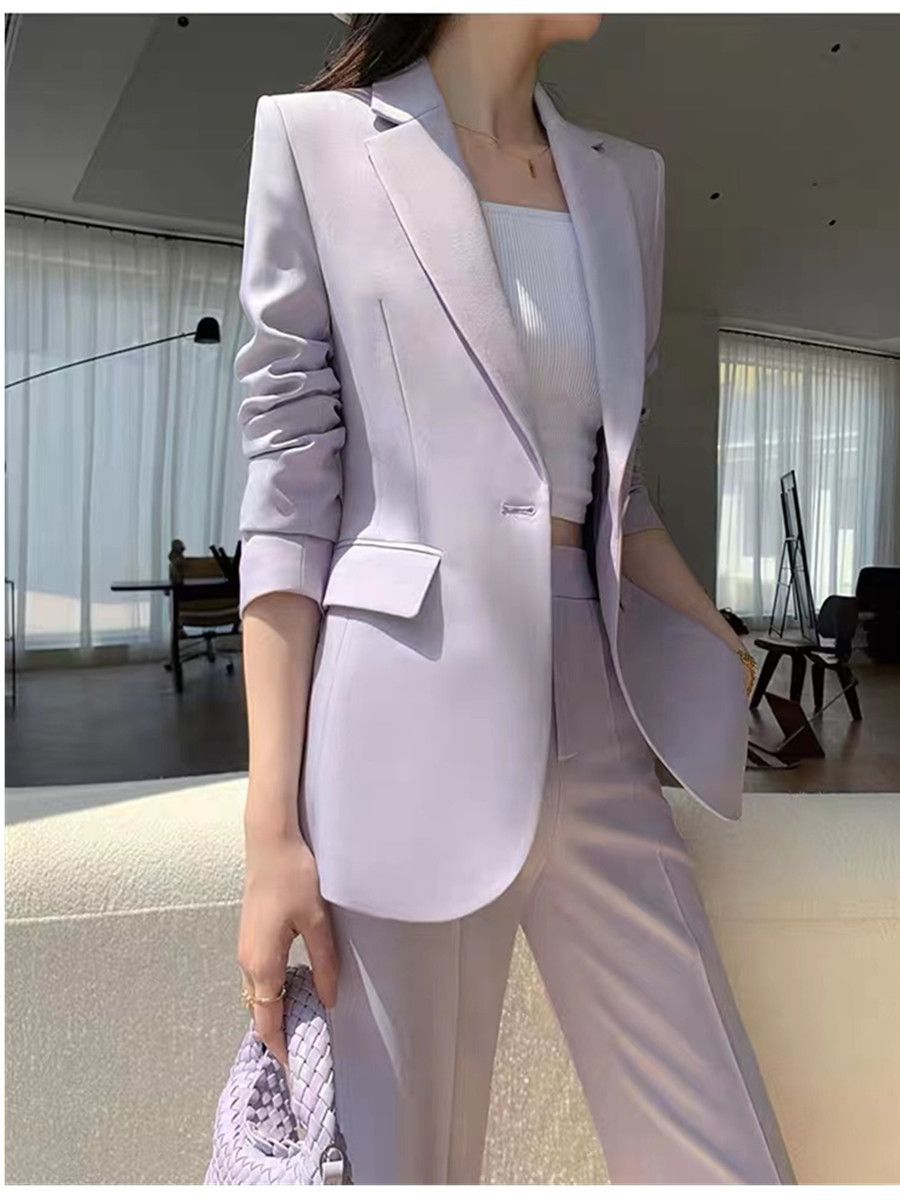 Allingentle パープル レディース ツーピーススー - Women'S Fashion Blazer のレビューと価格