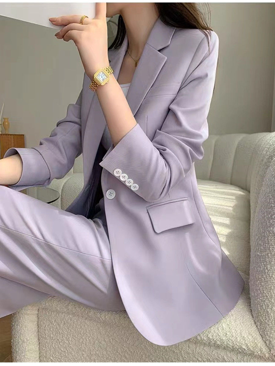 Allingentle パープル レディース ツーピーススー - Women'S Fashion Blazer のレビューと価格