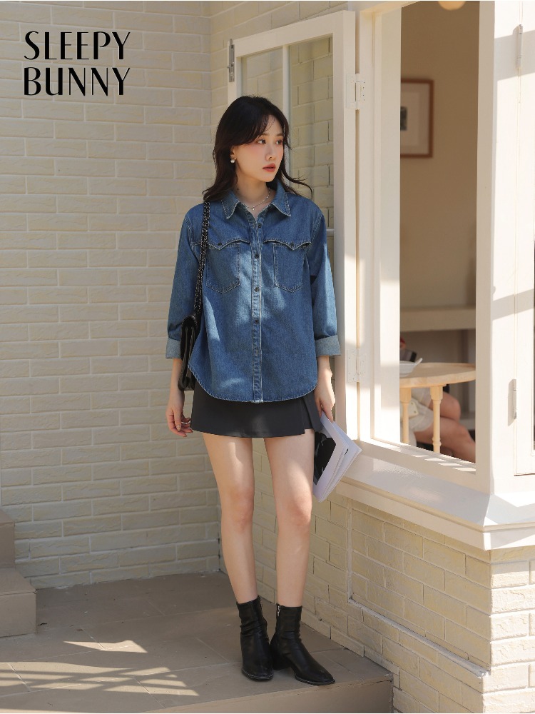 ヴィンテージデニムシャツ ルーズカジュアルジャケット レディ - Women'S Fashion Denim Jacket のレビューと価格