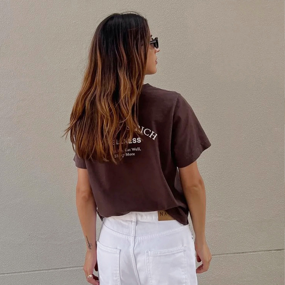 女性用半袖チョコレートTシャツ,ルーズフィットコットンTシャ - Women'S Fashion From The 90S のレビューと価格