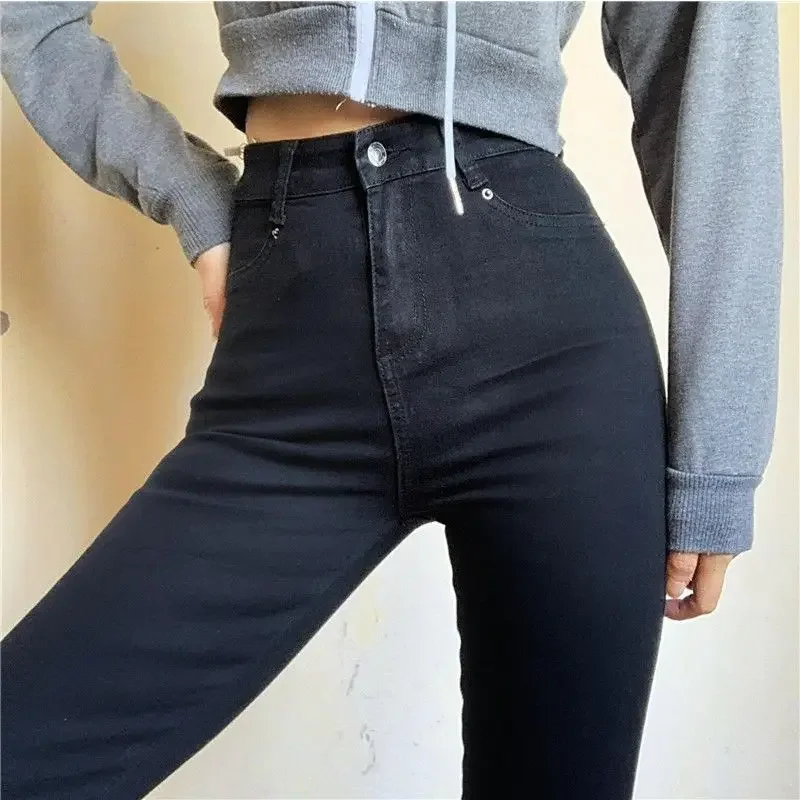 女性用スリムストレッチジーンズ,韓国ペンシルパンツ,ヴィンテ - Mom Jeans Women のレビューと価格