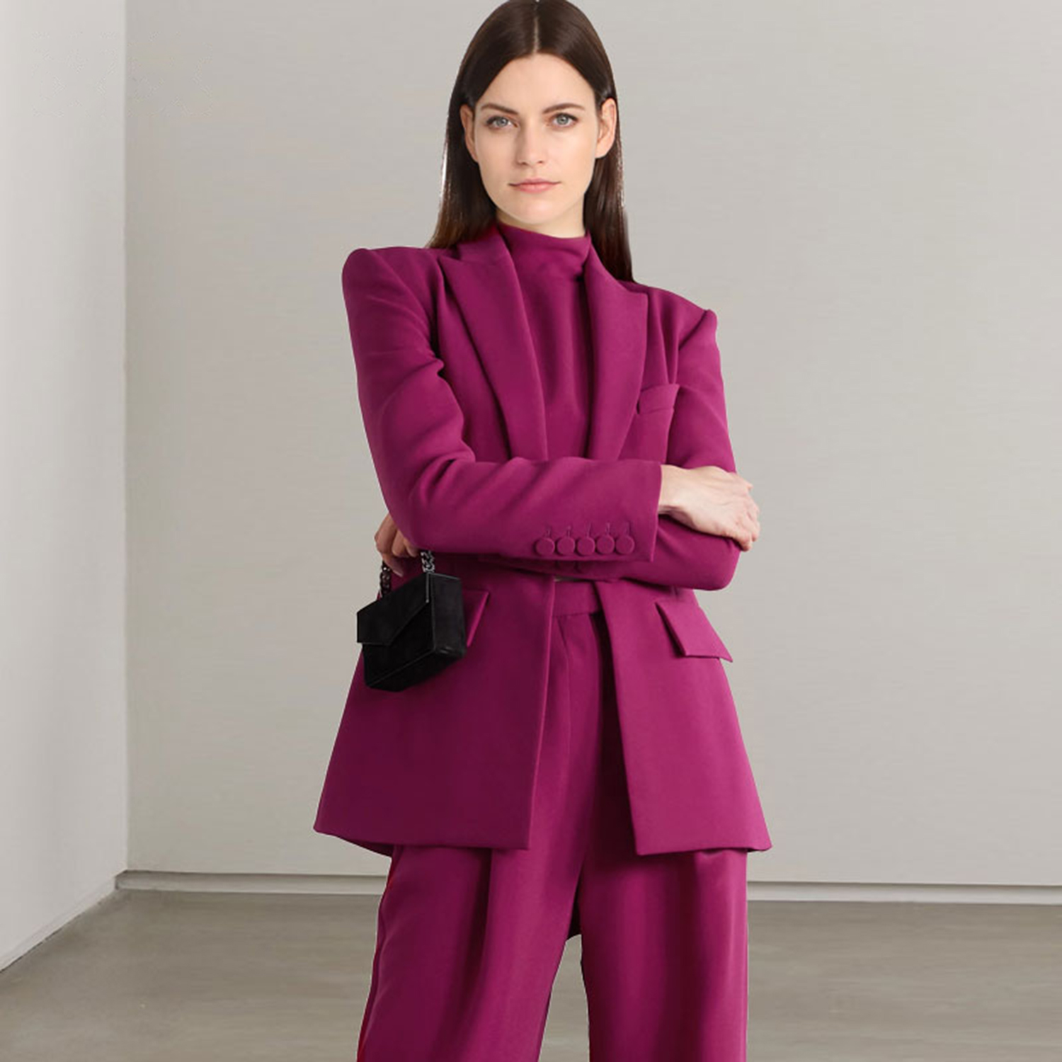 アリンジェントレッド ラペル レディース ツーピースセット  - Women'S Fashion Blazer のレビューと価格