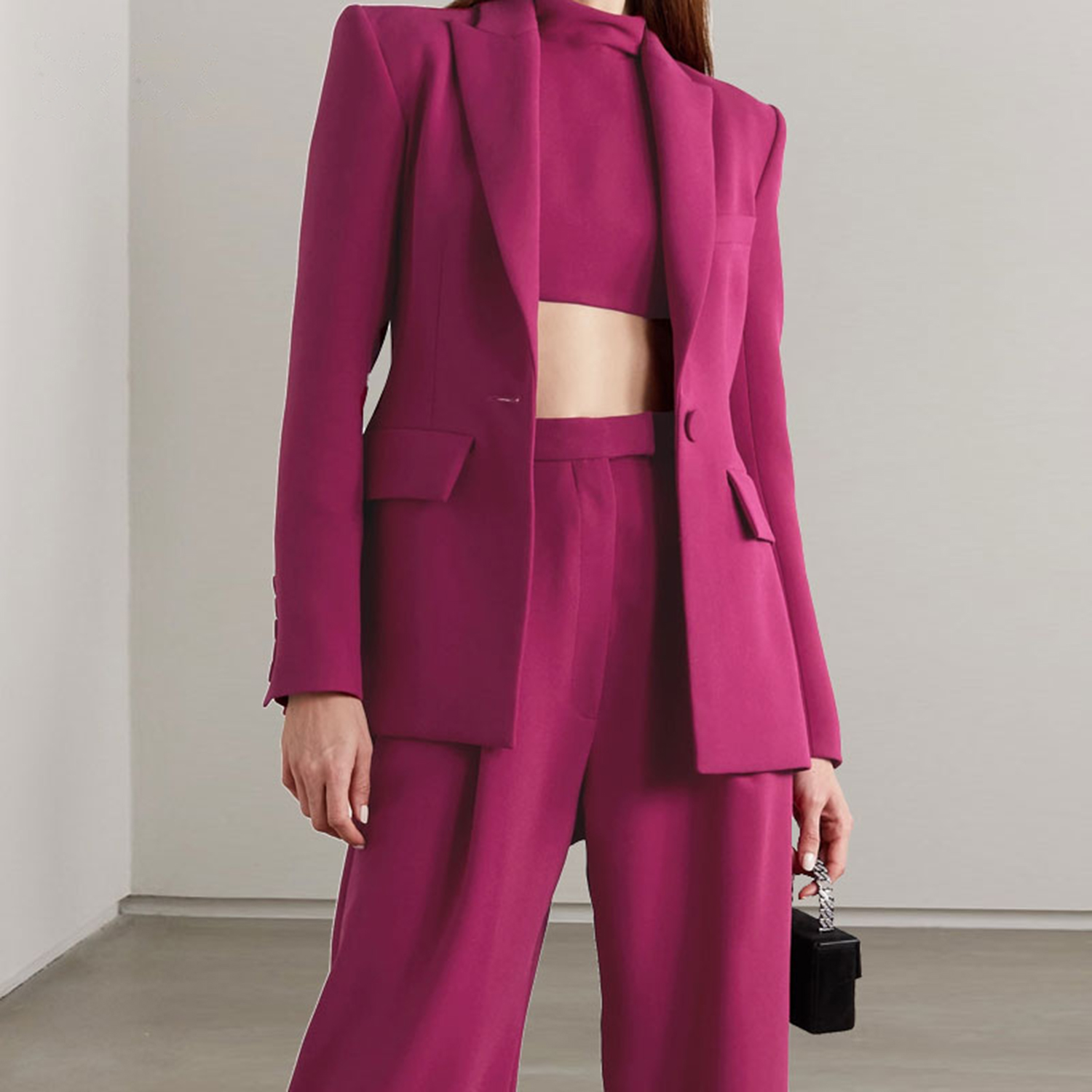 アリンジェントレッド ラペル レディース ツーピースセット  - Women'S Fashion Blazer のレビューと価格