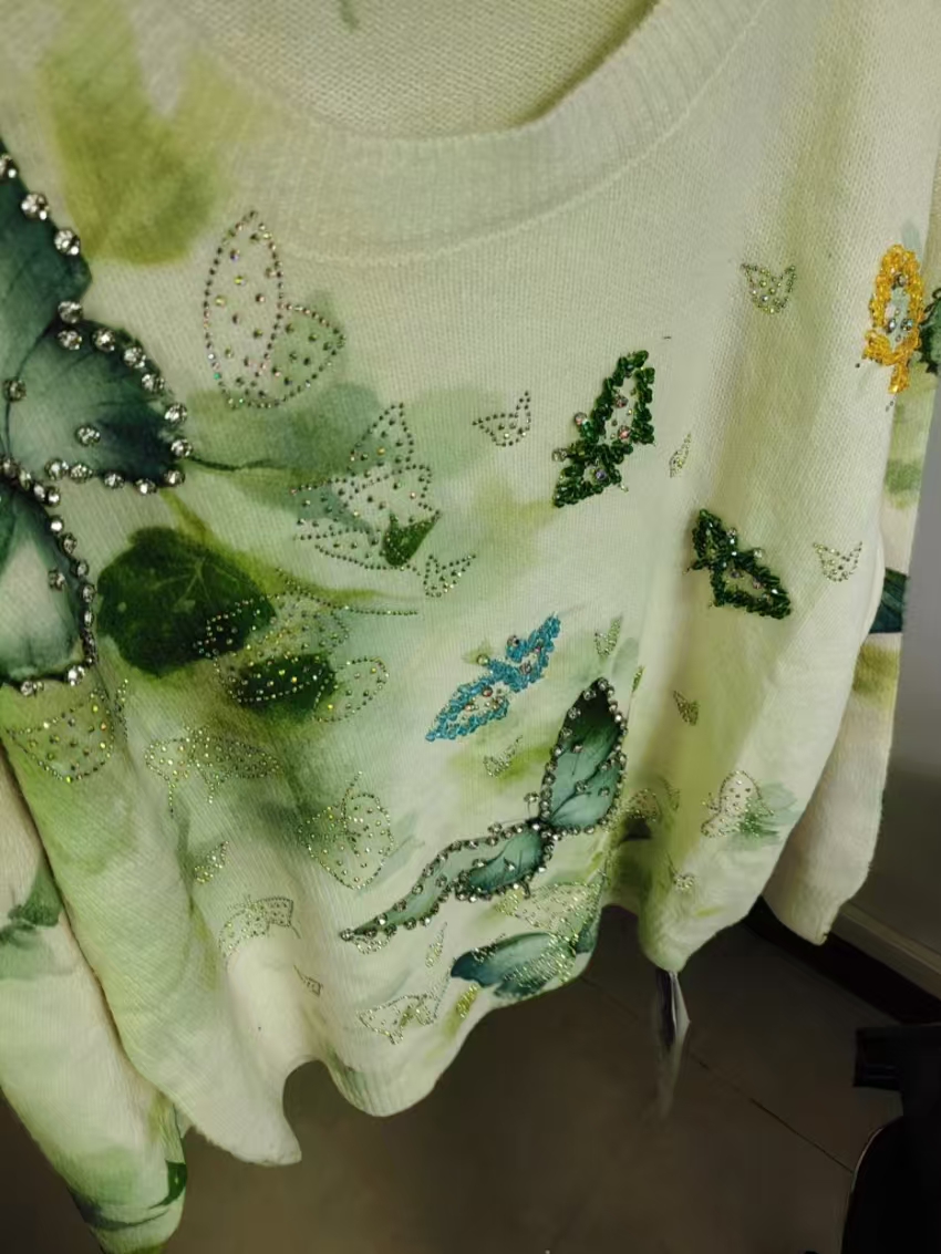 リアルフォト クリスタル刺繍 パーティーセーター 秋冬ニット - Women'S Real Y2K Fashion のレビューと価格