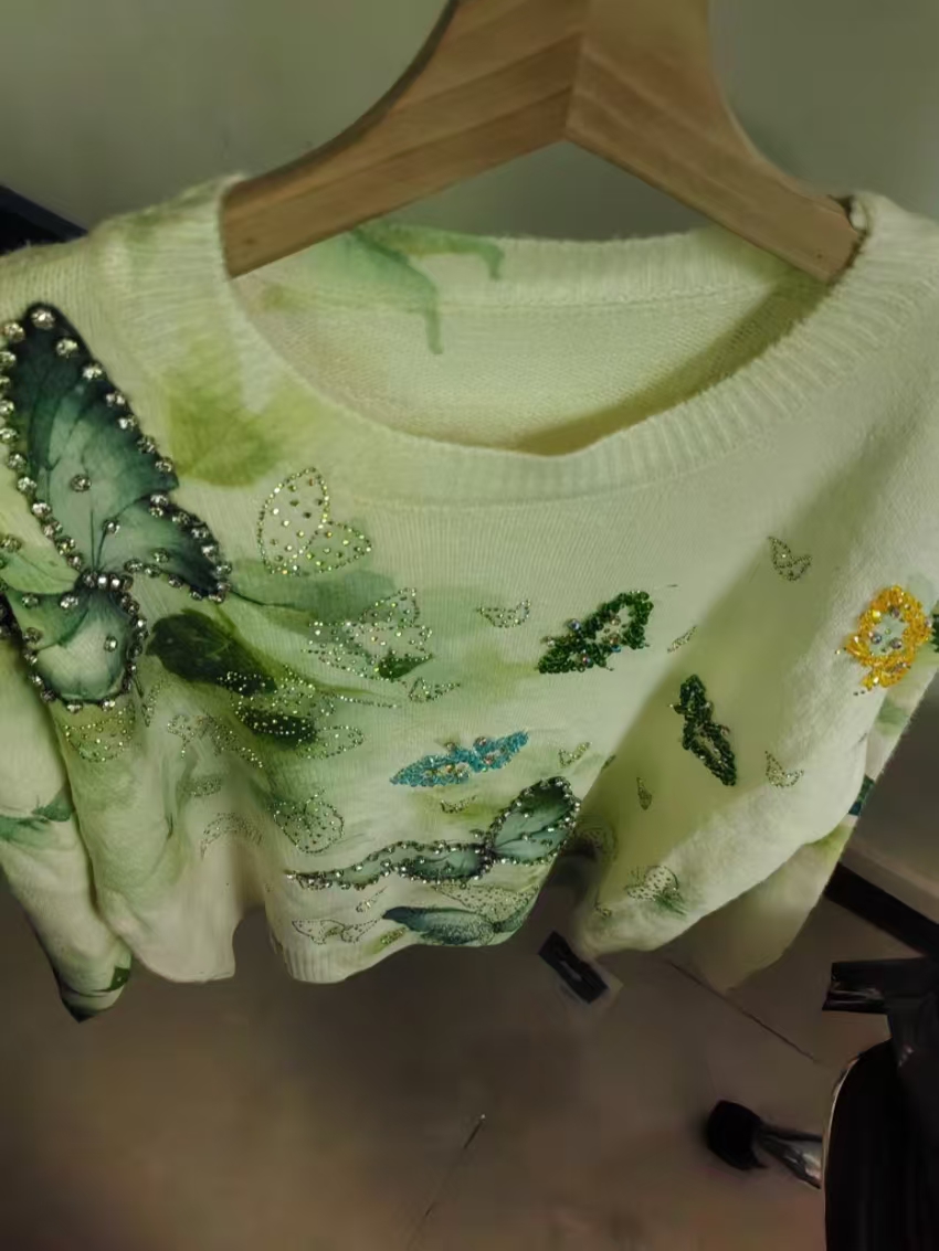 リアルフォト クリスタル刺繍 パーティーセーター 秋冬ニット - Women'S Real Y2K Fashion のレビューと価格