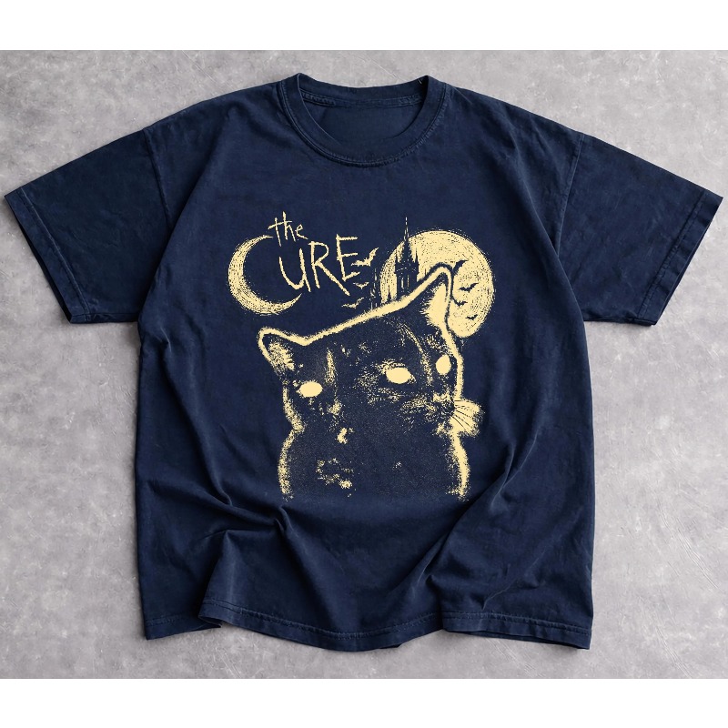 ザ・キュアバンド キャットパターン Tシャツ、90年代レトロ - Women'S Fashion From The 90S のレビューと価格