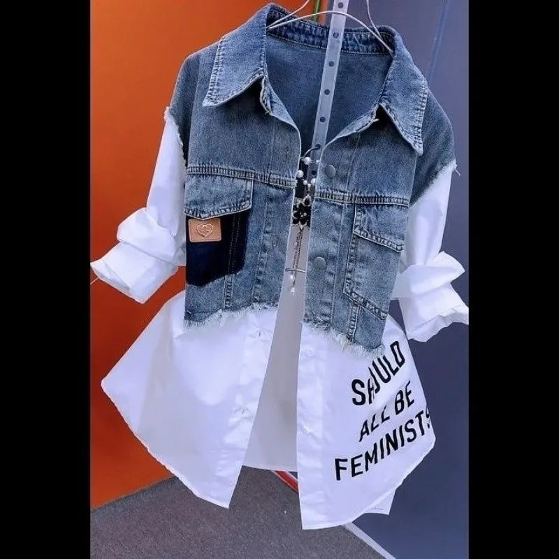 デザインステッチ入りレディースジャケット　上品なコートトップ - Women'S Fashion Denim Jacket のレビューと価格