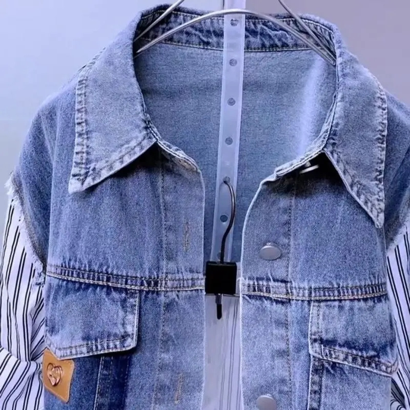 デザインステッチ入りレディースジャケット　上品なコートトップ - Women'S Fashion Denim Jacket のレビューと価格