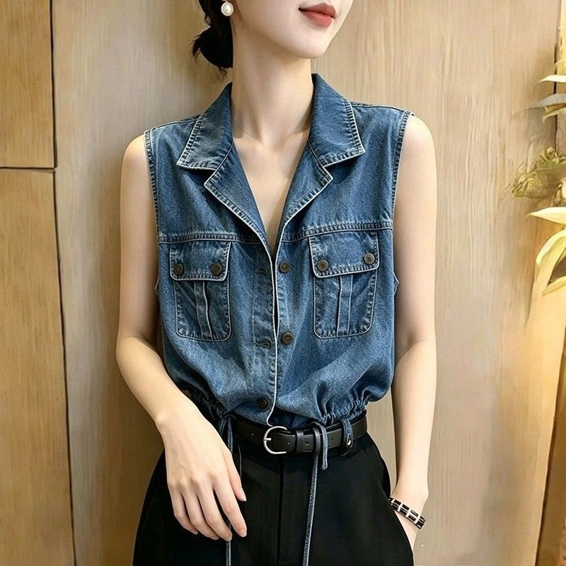 超素敵なデニムシャツトップス レディースシャツブラウス 20 - Women'S Fashion Denim Jacket のレビューと価格