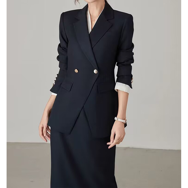 アリンジェントル レディーススーツスカート 2ピース 2ボタ - Women'S Fashion Blazer のレビューと価格