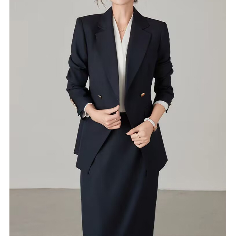 アリンジェントル レディーススーツスカート 2ピース 2ボタ - Women'S Fashion Blazer のレビューと価格