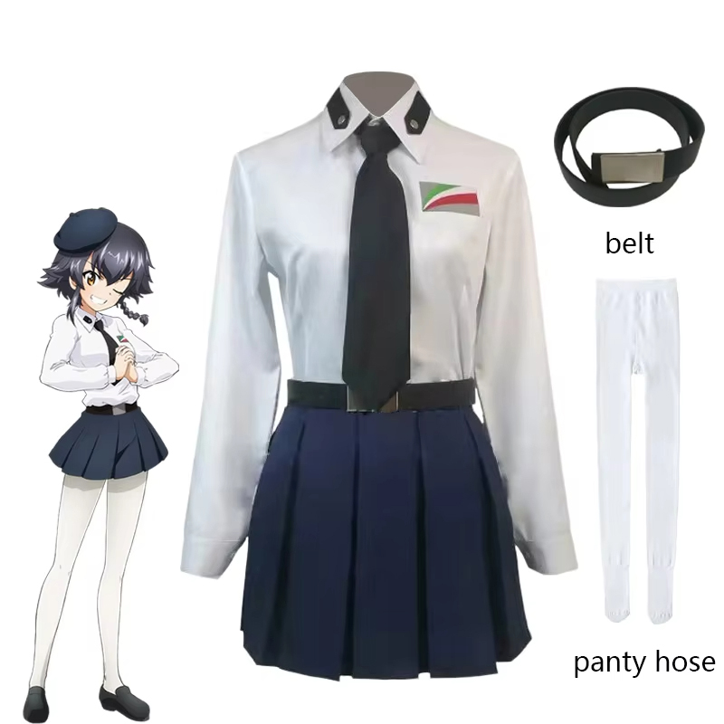 アニメガールズとパンツァーアンツィオ高校アンチョビカルパッチ - Pleated Skirt Women のレビューと価格