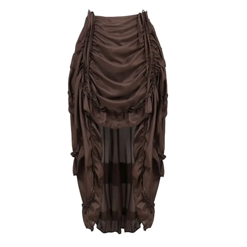 スチームパンク女性用スカート ゴシック風イレギュラーシャーリ - Pleated Skirt Women のレビューと価格