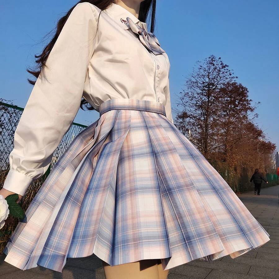 女性 JK ミニスカート日本ハイウエスト学生制服夏ゴシックプ - Pleated Skirt Women のレビューと価格