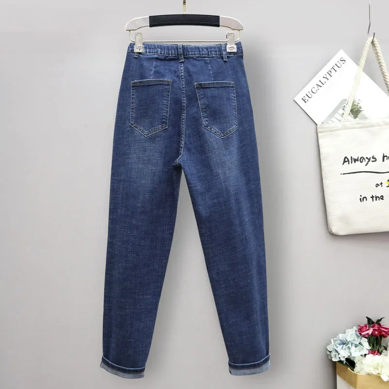 レディースデニムジーンズ,ハイウエスト,バギー,伸縮性のある - Mom Jeans Women のレビューと価格