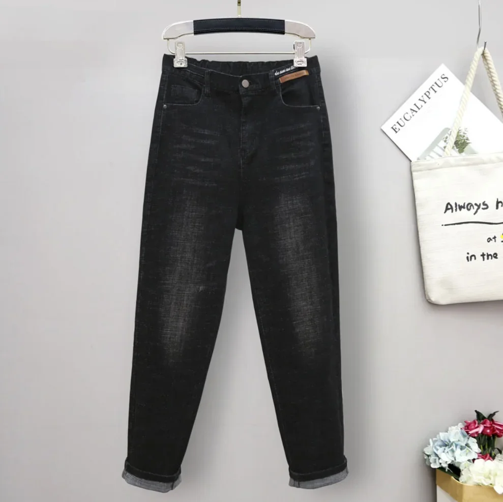 レディースデニムジーンズ,ハイウエスト,バギー,伸縮性のある - Mom Jeans Women のレビューと価格