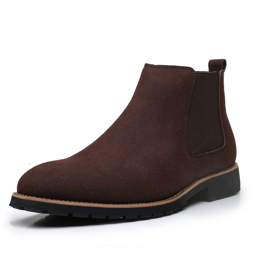 メンズアンクルブーツ、ブリティッシュスタイル、スエードレザー - Women'S Fashion Business Casual のレビューと価格