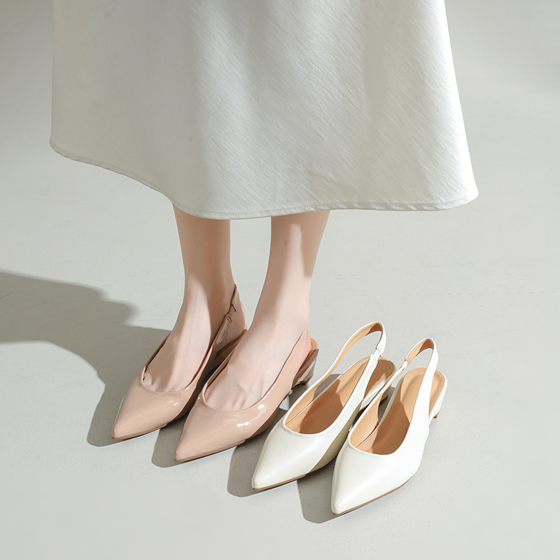 ファッショナブルなポインテッドトゥバックサンダル、エレガント - Women'S Fashion Business Casual のレビューと価格