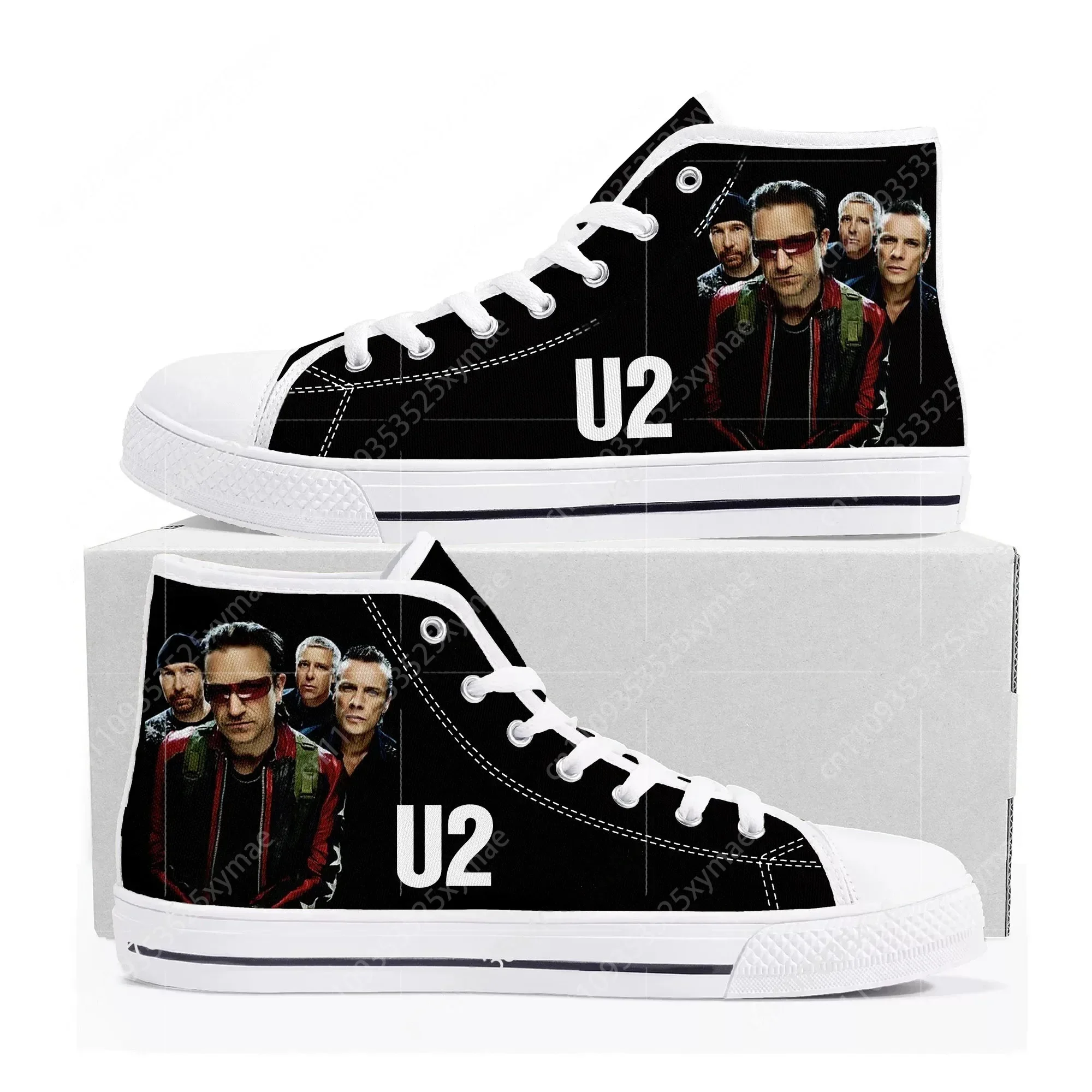 U2 ロックバンドファッションパンクハイトップ高品質スニーカ - Women'S Fashion Business Casual のレビューと価格