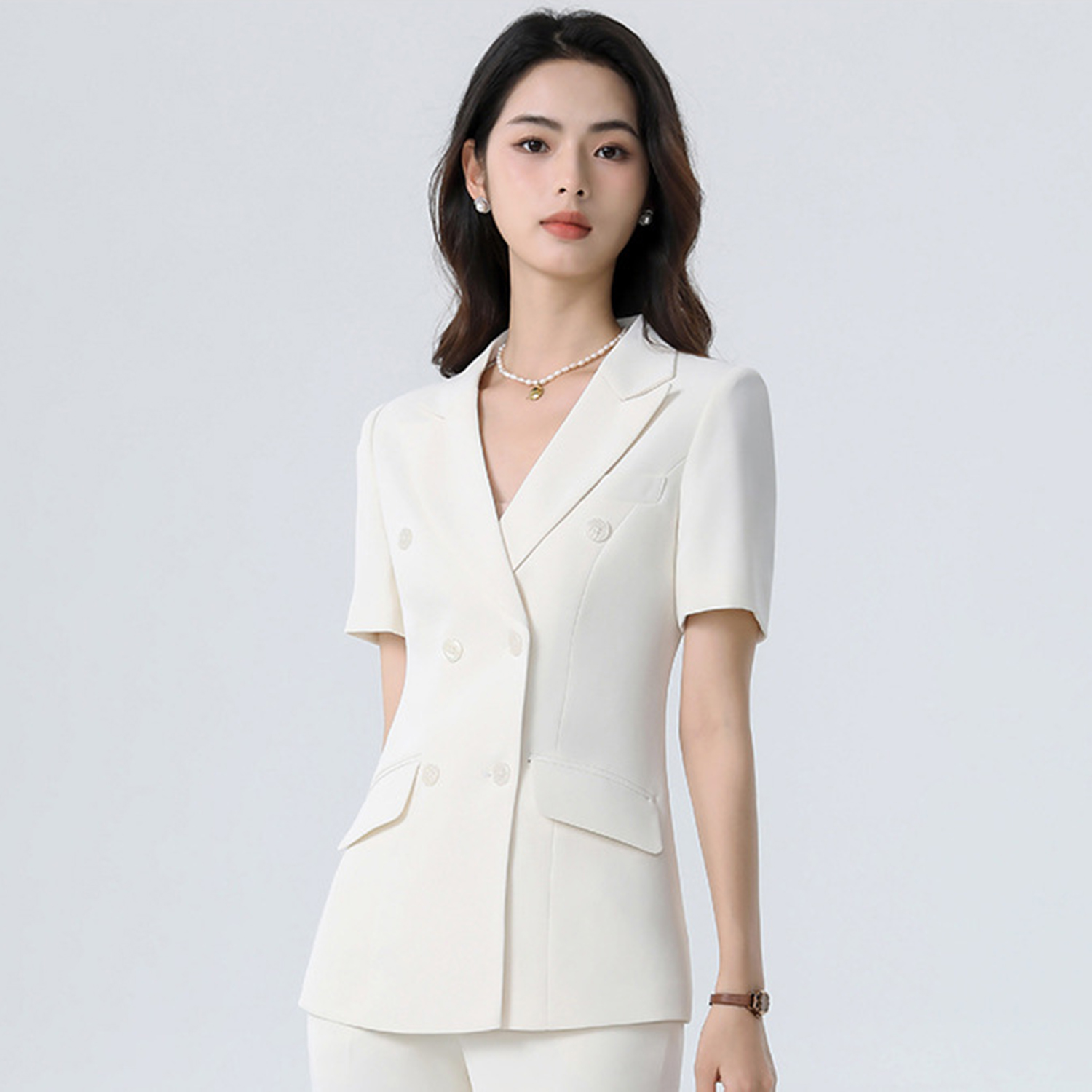 オリンジントル ホワイト レディーススーツ スリムフィット  - Women'S Fashion Blazer のレビューと価格