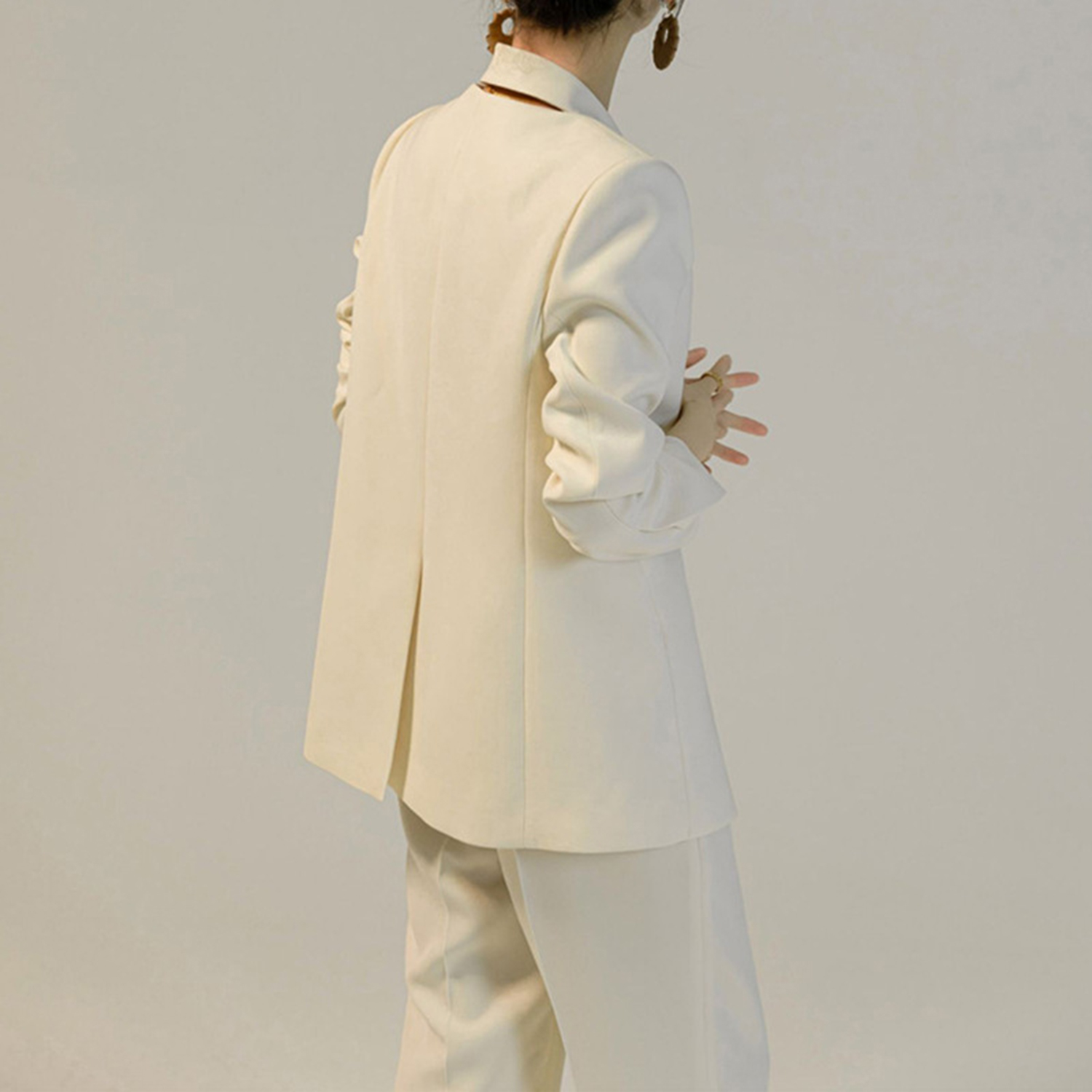 アリンジェントル レディーススーツ パンツスーツ 2ピース  - Women'S Fashion Blazer のレビューと価格