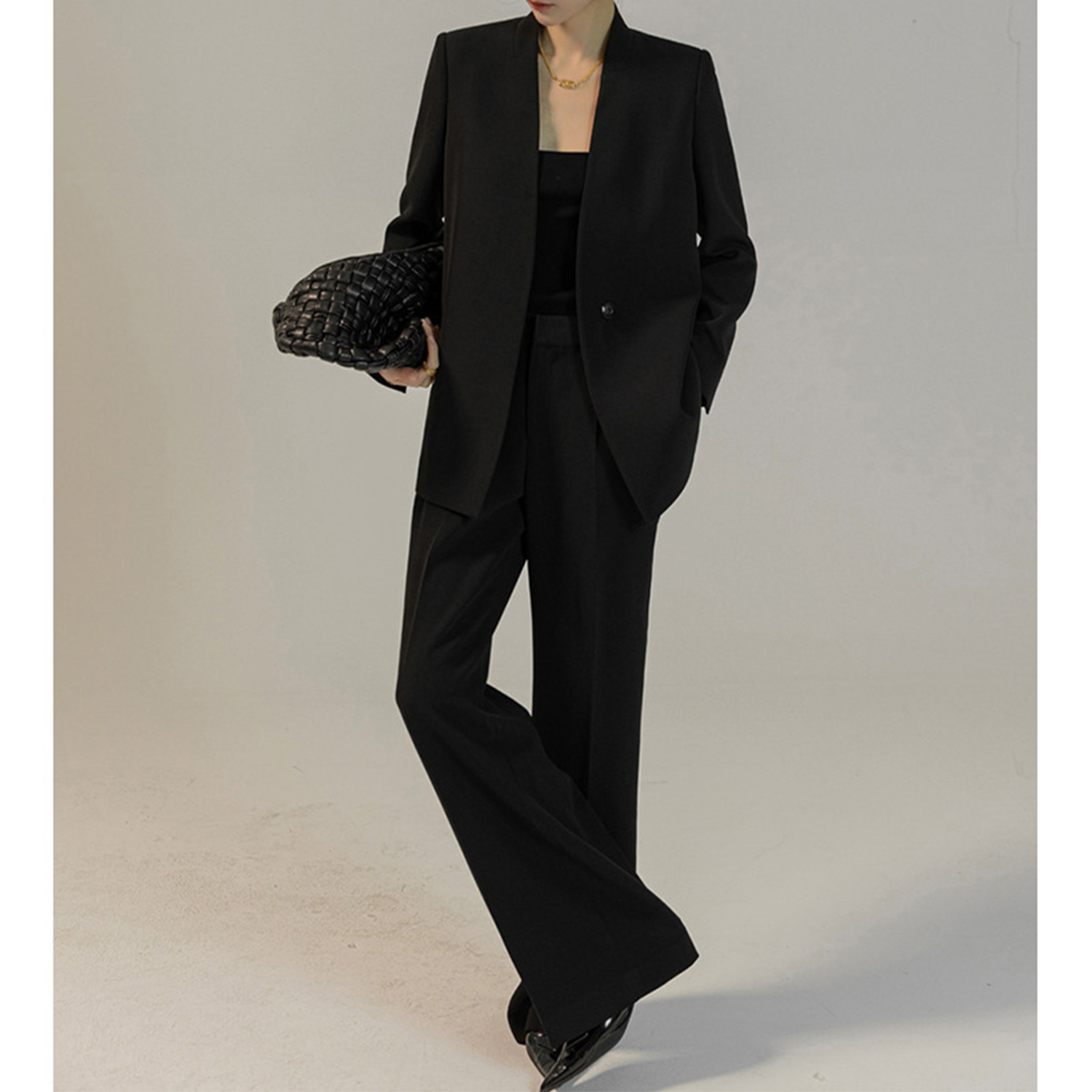 アリンジェントル レディーススーツ パンツスーツ 2ピース  - Women'S Fashion Blazer のレビューと価格