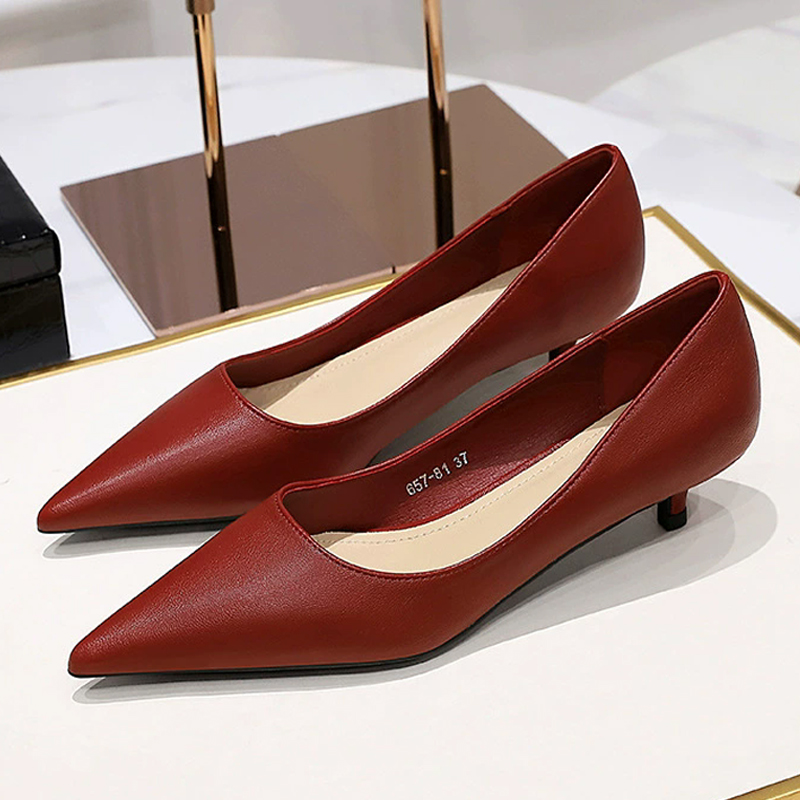 ファッションポインテッドトゥミッドヒールシューズ 4 センチ - Xxl Women Fashion のレビューと価格