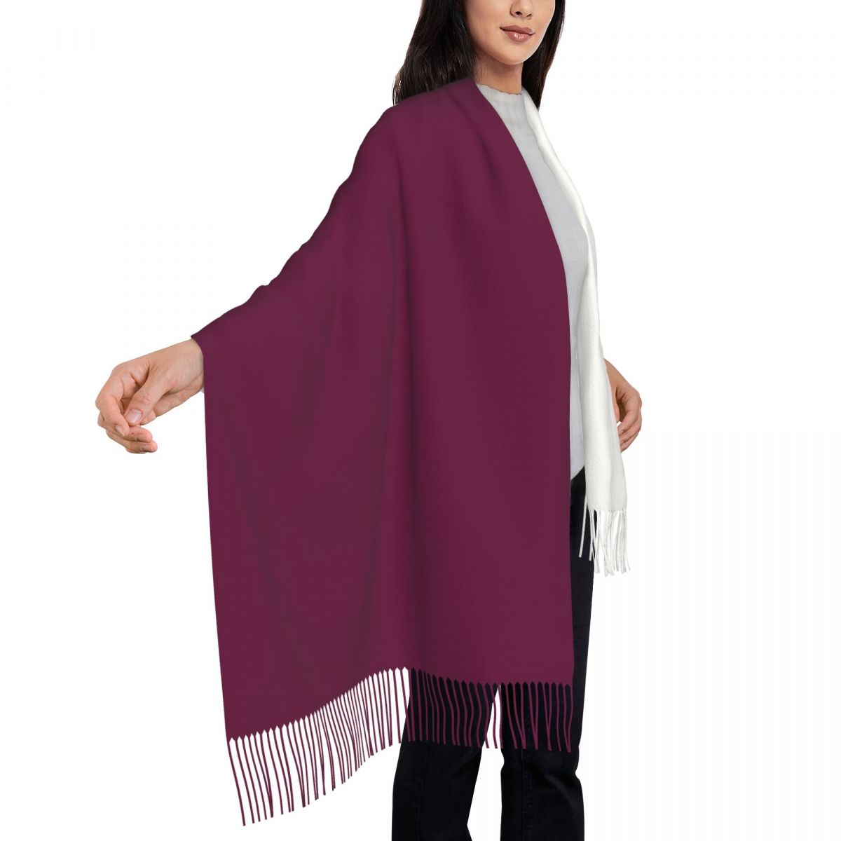 カタール国旗 レディース タッセル ショール スカーフ ファ - Women Fashion Qatar のレビューと価格