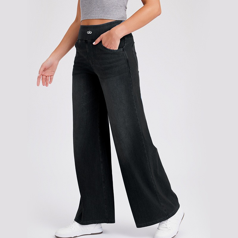 レディース ハイウエスト ワイドレッグ デニムジーンズ エラ - Mom Jeans Women のレビューと価格