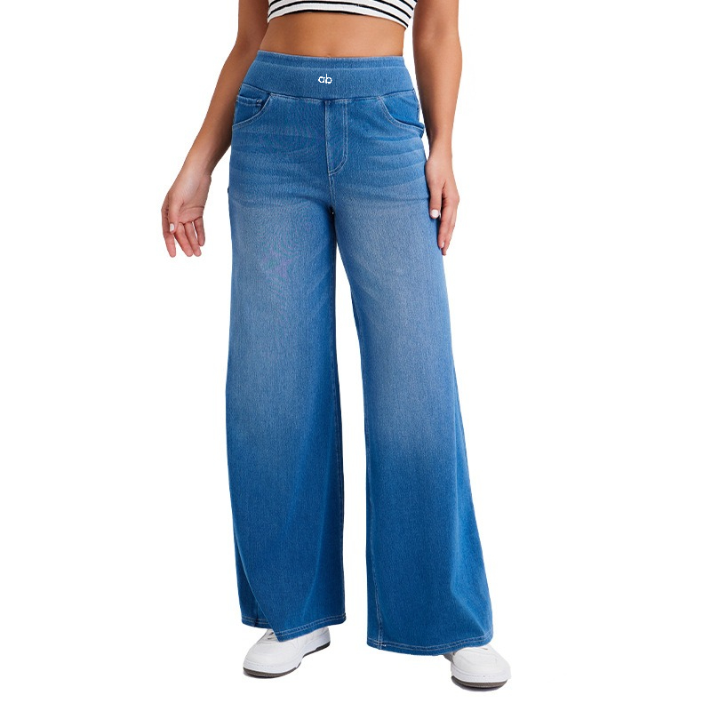 レディース ハイウエスト ワイドレッグ デニムジーンズ エラ - Mom Jeans Women のレビューと価格